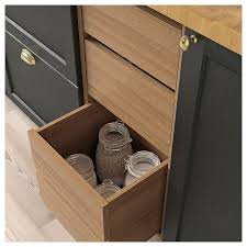 Vadholma Bloc Tiroirs Brun Frene Teinte 40x37x40 Cm Cuisine Ikea Noire Cuisine Blanche Ikea Caisson A Tiroirs