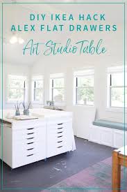 Creating A Custom Art Studio Table Deeann Rieves Ikea Alex Drawers Studio Table Art Studio At Home