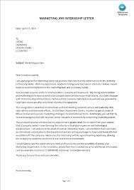 How to start a cover letter. Marketing Intern Job Cover Letter Templates At Allbusinesstemplates Com