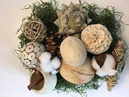 Green decorative balls for bowls. Wreaths For Door Bag Assorted Decorative Balls For Bowls Vase Filler Table Centerpiece Rattan Twig Balls Cotton Bolls Pods Natural Botanicals Bowl Filler With Green Moss Farmhouse To Traditional Pricepulse