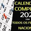 Calendário de feriados 2021, com feriados nacionais. 1