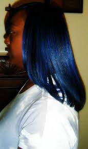 Added Blue Glued Tracks Weave Hairstyles Hair Styles Long Hair Styles