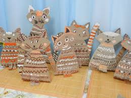 Karton Kutular Dan Kedi Kedi Cocuklar Icin Sanat Kutular