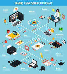 graphic design isometric flowchart vector free download