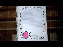 تزين دفتر تزين الدفتر بطريقه جميله وسهله من الداخل بشكل جرس 37 youtube notebook supplies