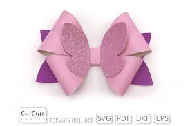 If you're new to your silhouette or cricut cutting machine, this 3d bow is super simple to cut and assemble! Cute Butterfly Bow Svg Cut Files Hair Bow Template 477431 Cut Files Design Bundles