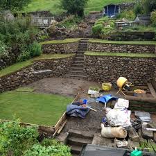 Carlops Retaining Walls Steps And Bench Stone Inspired Retaining Wall Acreage Landscaping Sloped Garden
