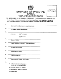 The official words in panamanian law describing this permanent residency visa are citizens of friendly nations with professional and economic ties with the republic of panama. Pakistan Online Visa For Afghanistan Fill Online Printable Fillable Blank Pdffiller