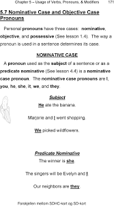 5 7 Nominative Case And Objective Case Pronouns Pdf Free