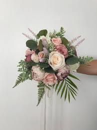 Dusty Rose Ivory Bouquetwedding Bouquets Bridal Bouquets Etsy Flower Bouquet Wedding Ivory Bouquet Wedding Bridal Bouquet