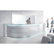 Industrial receptionist l desk with drawers. Valde Curved Reception Desk High Gloss White By Mdd Office Furniture Sohomod Com