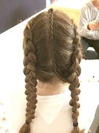 Did This To A Friend Simple Dutch Braids With A Micro Braid In The Center Parting To Achieve This Look Cool Braid Hairstyles Small Braids Braided Hairstyles