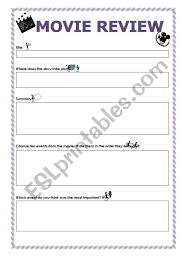 movie review esl worksheet by denipinheiro