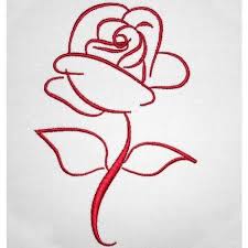 Embroider A Simple Yet Elegant Rose Design With Smooth Lines And Beautiful Twirls To Decorate Machine Embroidery Designs Embroidery Designs Embroidery Patterns