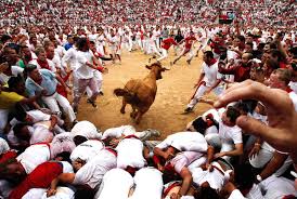 .bull run of this year's san fermin festival in pamplona, including two americans and a spaniard who were gored by bulls read more: The Running Of The Bulls 2012 The Atlantic