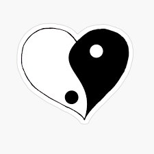 Even baristas are inspired by the heart symbol for making great milk foam. Half White Half Black Heart Photographic Print By Kitten2525 Redbubble