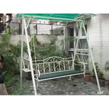 Relaxing swing jhula design ideas for your garden landscape 2020. White Iron And Plastic Home Iron Jhoola Agwan Steel Fabricators Id 19778059755