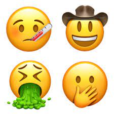 Emoji Domain Is Available Cowboy Hat Face Face Vomiting Face With Thermometer Face With Hand Over Mouth Emoji Emoji Characters Cowboy