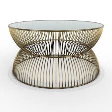 Gold Round Basket Coffee Table With Glass Top Lux Furniture123 In 2020 Gold Glass Coffee Table Glass Top Coffee Table Glass Coffee Table