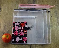 Bag Vegetables Loose Zero Waste Set Of 5 Reusable Pockets Mesh Fruit Sac Plastique Sac A Vrac Idees Pour La Maison