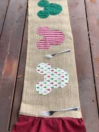 Christmas Mickey Ears Table Runner Christmas Table Runner Etsy Christmas Runner Christmas Table Runner Disney Christmas