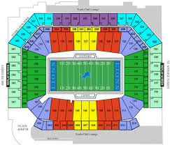 ford field detroit lions seating chart detroit lions