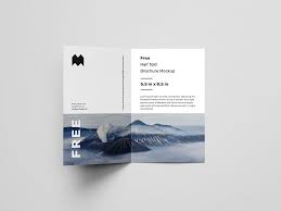 Download Free Us Half Fold Brochure Mockup Mockups Design Free Premium Mockups Brochure Brochure Mockup Free Brochures Mockups