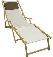 Dauertiefpreise, grosse auswahl, 30 tage rückgaberecht auch im markt. Liegestuhl Weiss Fussablage U Kissen Deckchair Klappbar Sonnenliege Holz Gartenliege 10 303nfkd Liegestuhle Mit Fussteil Gartenmobel Erst Holz