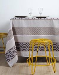 Nappe Enduite Graphics Naturel Gris 100 Coton Nose Mask Face Mask Table Cloth