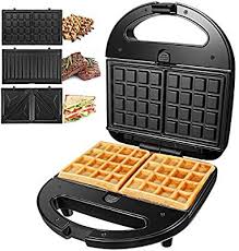 Black Decker Double Flip Waffle Maker Amazon Com Ostba Sandwich Maker 3 In 1 Waffle Iron 750w Panini Press Grill With 3 Detachable Non Stick Plates Led Indica In 2020 Waffle Iron Waffles Sandwich Makers