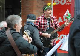 Giant daffodils invade Rhyl to mark St David's Day