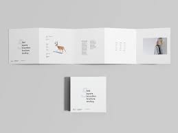 5 Fold Square Accordion Brochure Mockup Brochure Mockup Psd Brochures Mockups Brochure Mockup Free