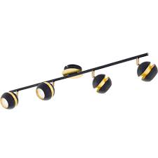 Try it now by clicking black bar ceiling. Eglo Lighting Nocito Modern Led 4 Light Ceiling Bar Spotlight In Black And Gold Finish 95485 Lighting From The Home Lighting Centre Uk