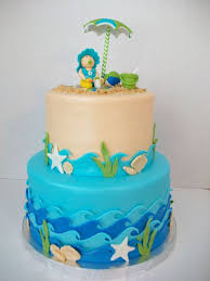 Ducha Tema De La Playa De La Torta Del Bebe Beach Baby Showers Shower Cakes Baby Shower Cake Decorations