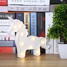 Beyaz Unicorn Kutu Led Lamba Led Isiklar Ve Kutular