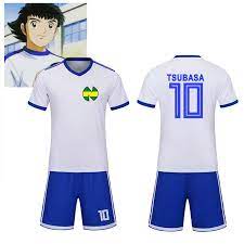 Custom Name Captain Tsubasa Jersey Football Suit Uniform Quick Dry Fab Coswigshop