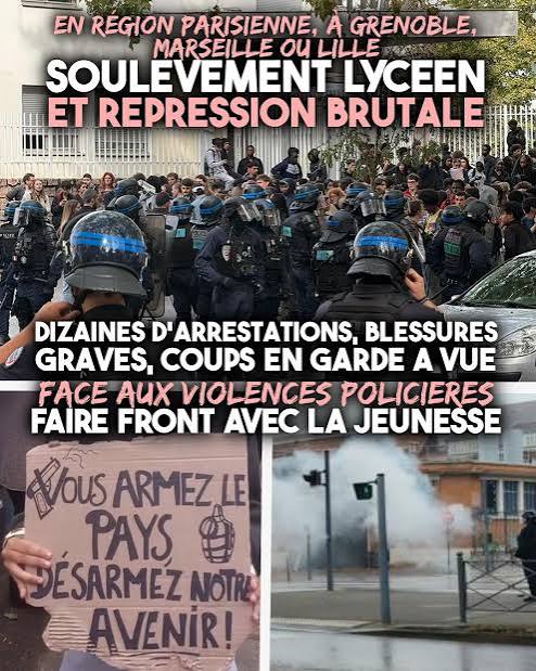 Soulèvement lycéen et violences policières : faire front avec la jeunesse