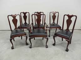 Mahogany Fiddle Back Claw Foot Dining Chairs Dining Chairs Antique Dining Chairs Chair