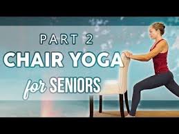 Easy Beginners Yoga Class With A Chair All Ages Levels 20 Minute Stretch Class How To At Home Yoga For Seniors Beginner Yoga Class Yoga For Beginners