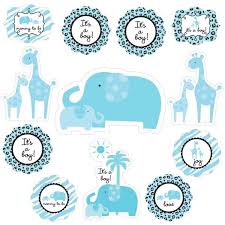 How to host the cutest safari baby shower! Blue Safari Baby Shower Cutouts 12ct Safari Baby Shower Baby Shower Baby Shower Safari Theme