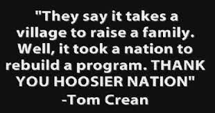 Thank You Coach Crean Hoosiernation Iubb B1g Indiana University Bloomington Hoosiers Indiana Basketball