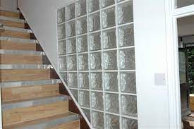 Glass Block Wall Between Living Room And Stairs Glass Blocks Wall Stairs New Homes