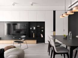 Black And White Modernism Modern White Living Room Living Room Design Modern Living Room Tv Wall