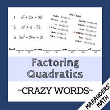 In This Activity Students Factor Quadratic Expressions With A Leading Coefficient Of One Once Factoring Quadratics Quadratics Factoring Quadratics Activities