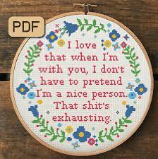 4.79 x 7.14 (12.16 x 18.14 cm) number of colors: Friendship Cross Stitch Pattern Subversive Cross Stitch Etsy Funny Cross Stitch Patterns Cross Stitch Patterns Funny Needlepoint