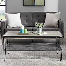 That's why we have a wide range of tables in different shapes. Gray Wash Modern Hairpin Legs Coffee Table Kirklands