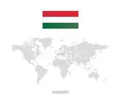 Mapa mundi sábado, 15 de junho de 2013. Bandeira Da Hungria E Da Designacao No Mapa Do Mundo Ilustracao