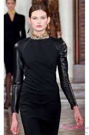2015 Deri Elbise Modelleri Fashion Black Dress Little Black Dress