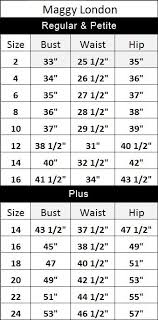 described eliza j sizing chart tadashi size chart dress