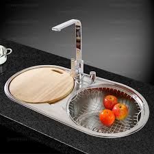 stainless steel double bowl round